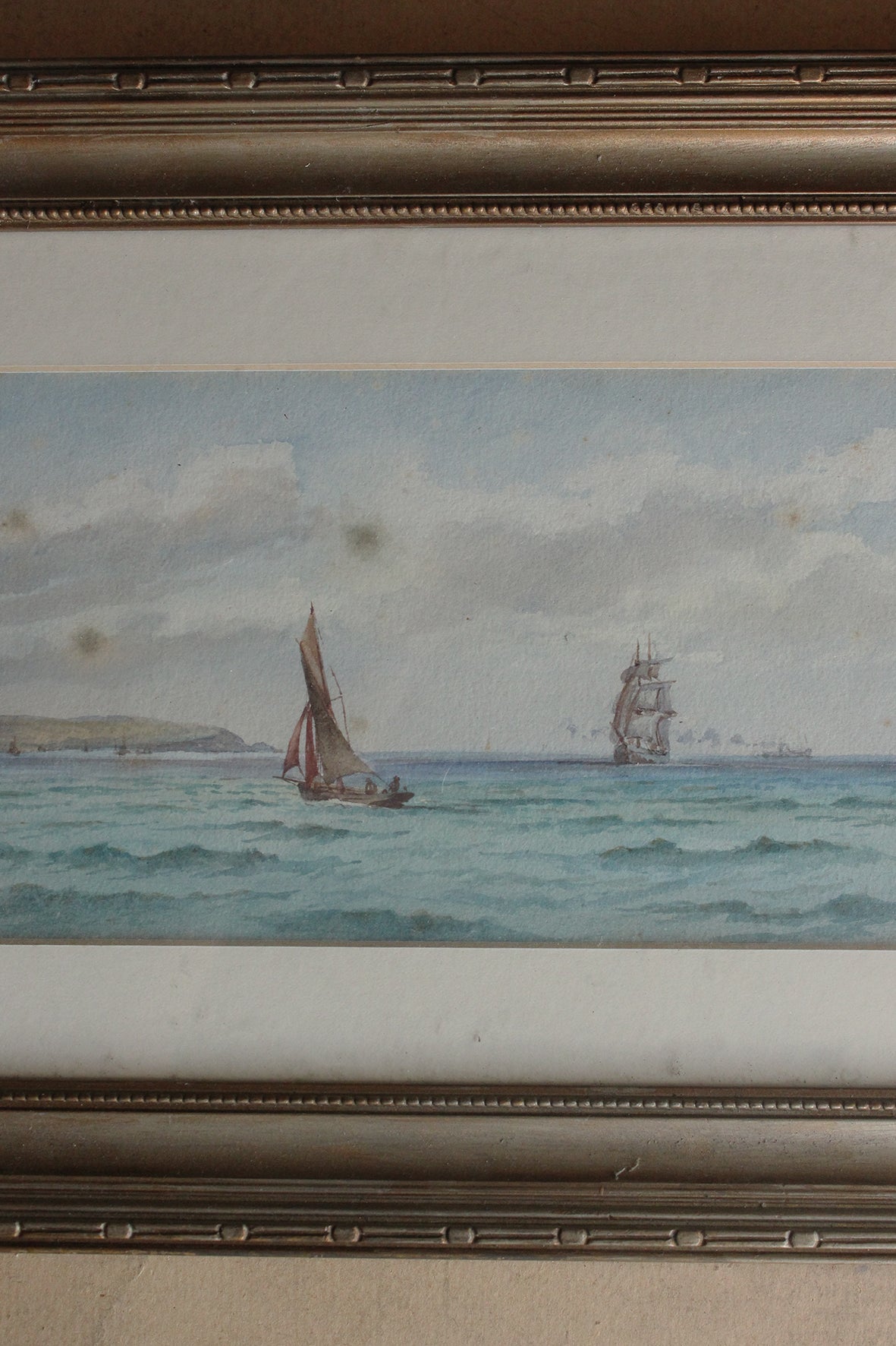 Old Framed Watercolour - The Passing