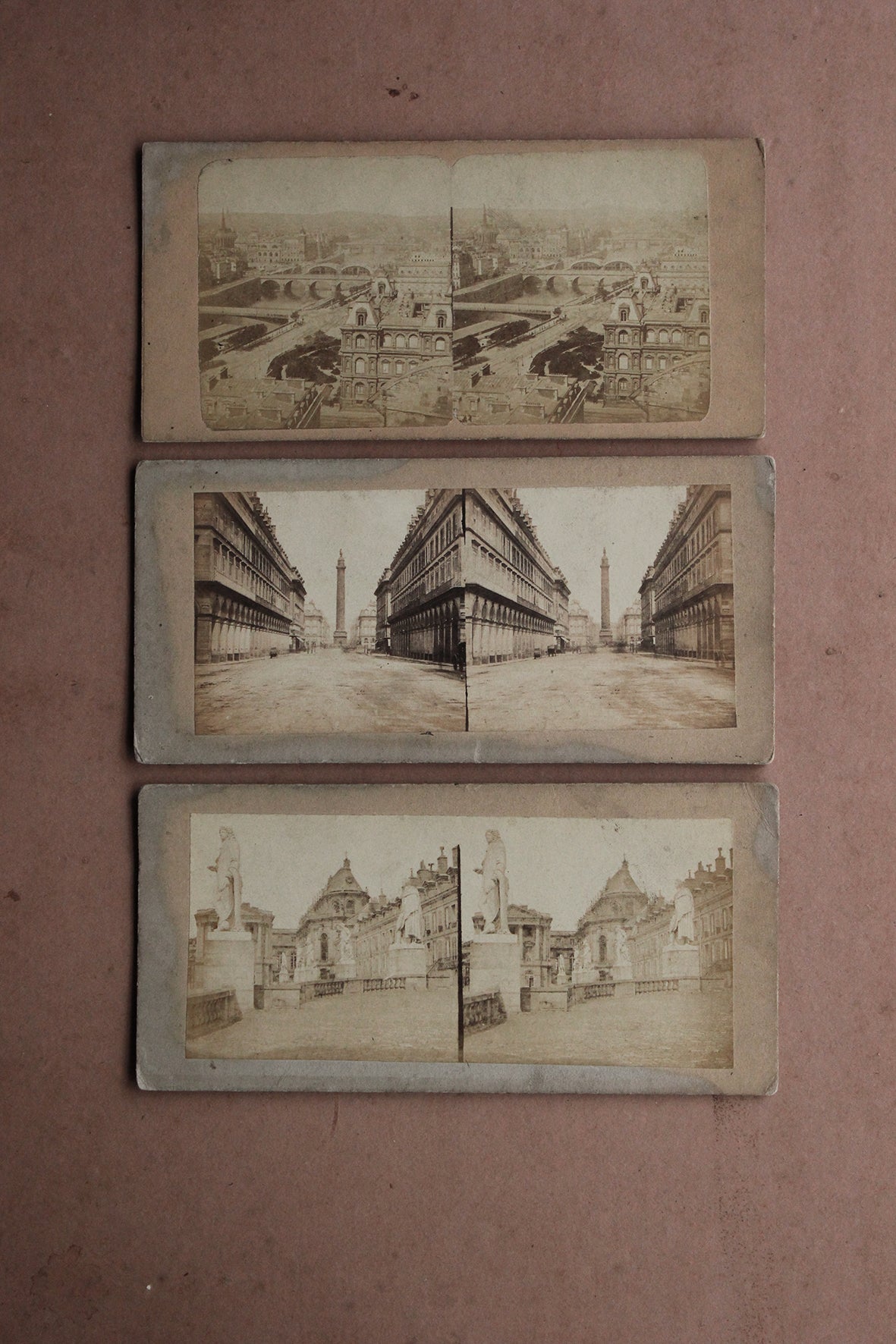 Late 1800's Stereoscopy Cards - Paris & Versaille