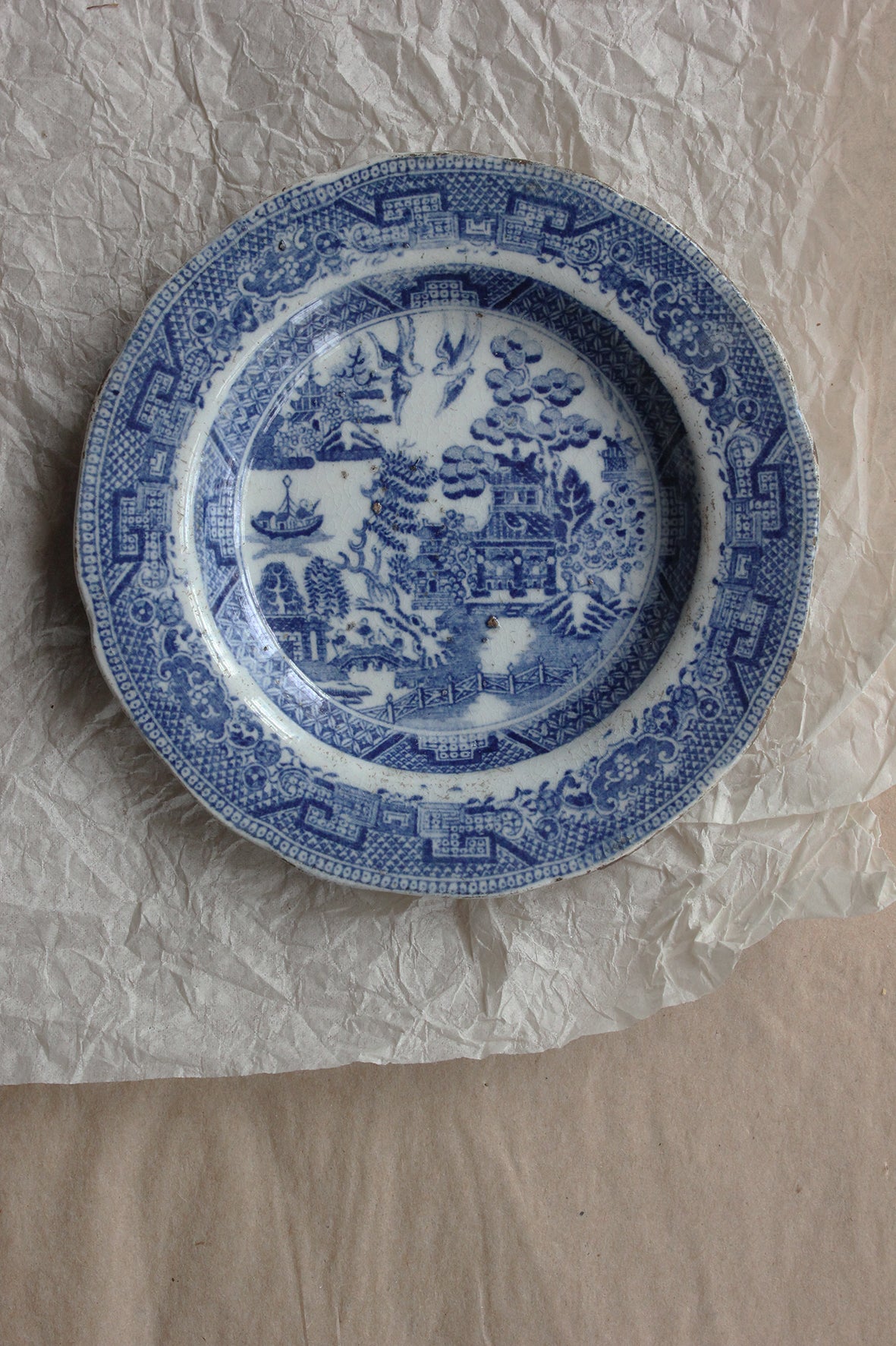 Antique Miniature Willow Plate
