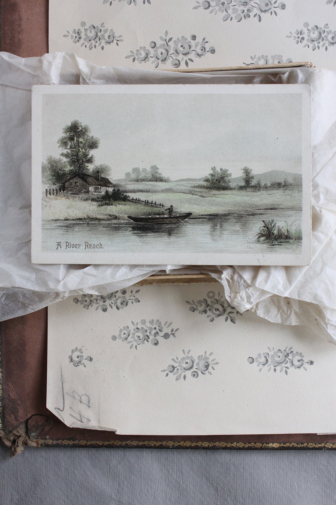 Old Postcard - River Reach