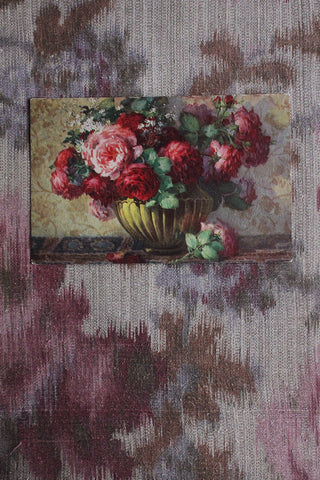 Old Embossed Postcard - Rose Arrangement