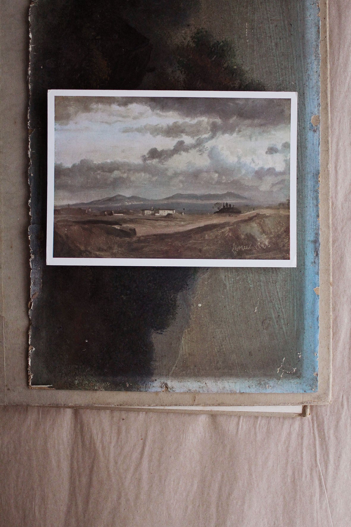 Old Collectable Postcard - La Campagna - Corot