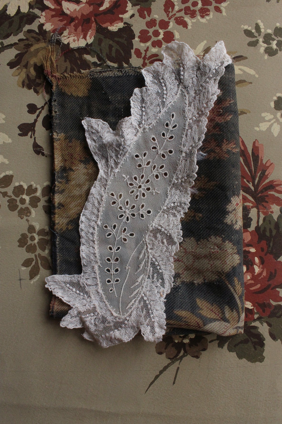 Beautiful Old Silk Decorative Panel