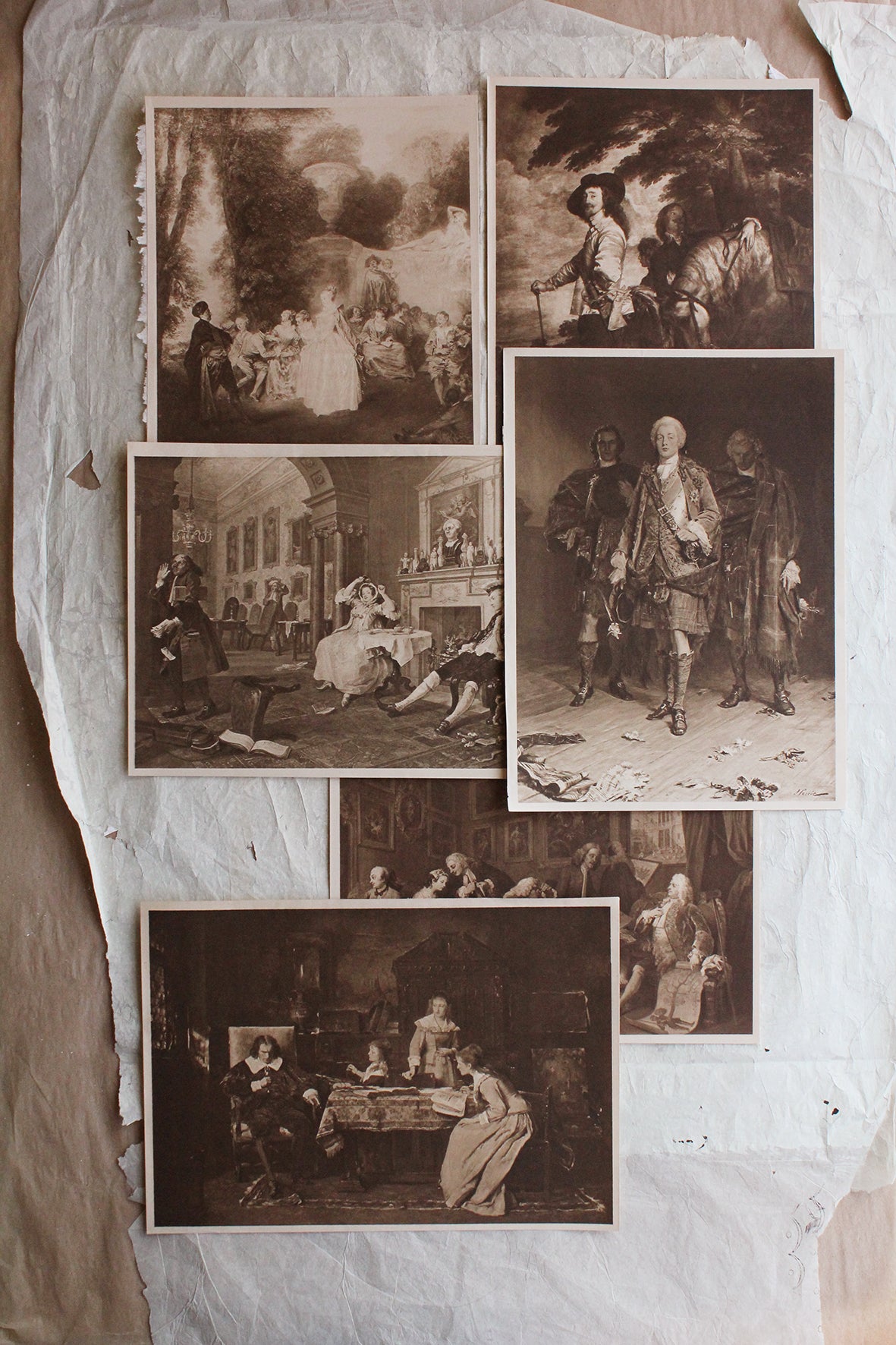 Reclaimed Sepia Edwardian Prints - Collection 10