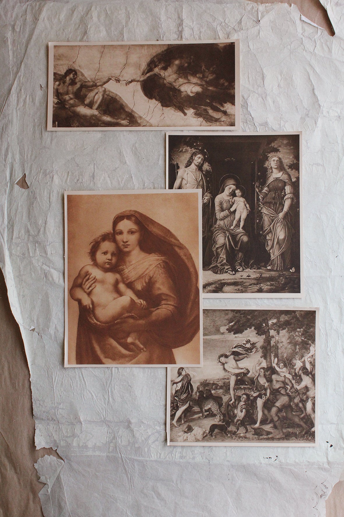 Reclaimed Sepia Edwardian Prints - Collection 12