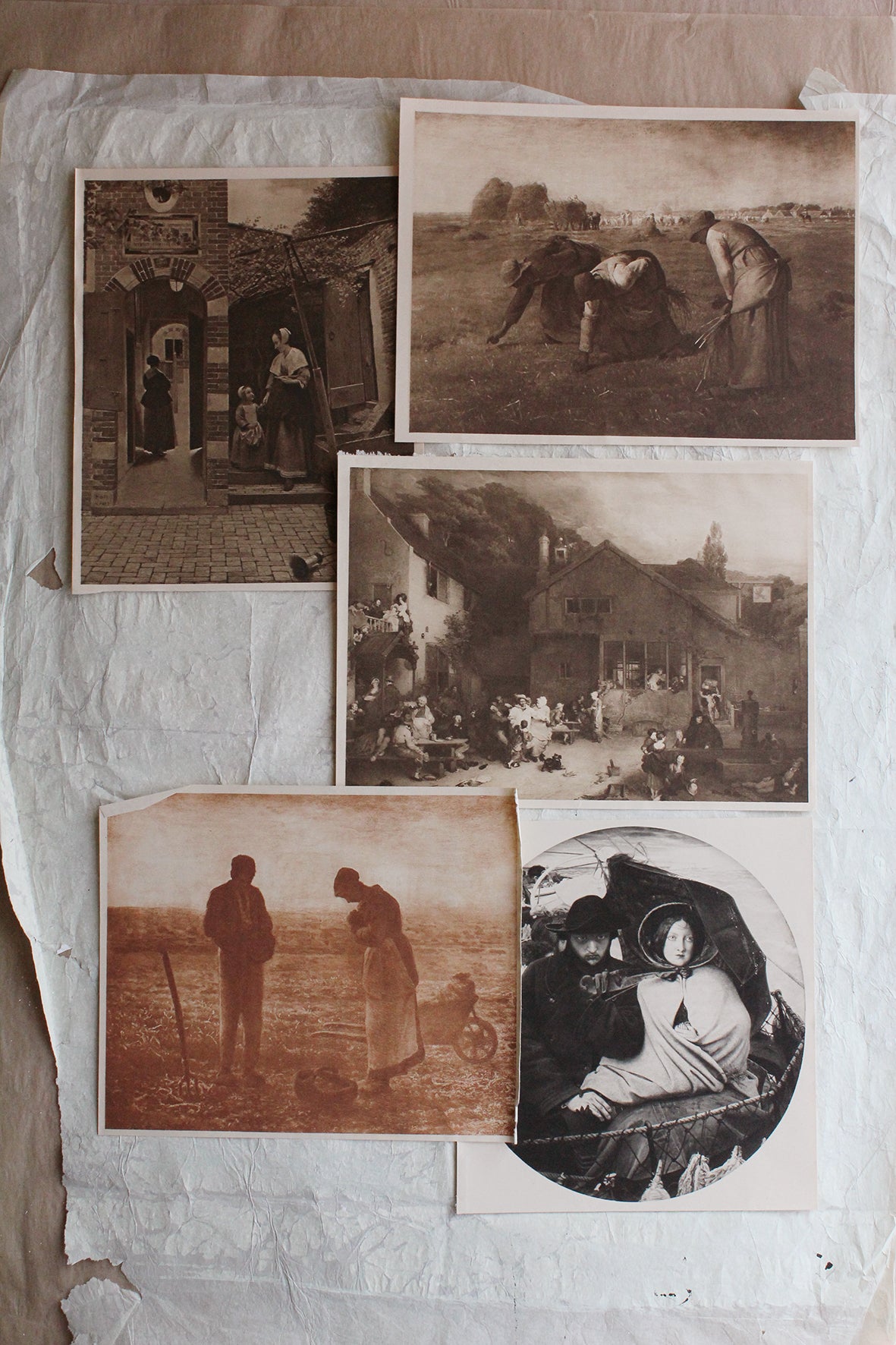 Reclaimed Sepia Edwardian Prints - Collection 4