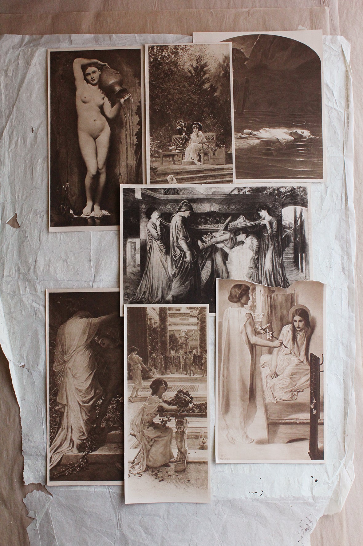 Reclaimed Sepia Edwardian Prints - Collection 6