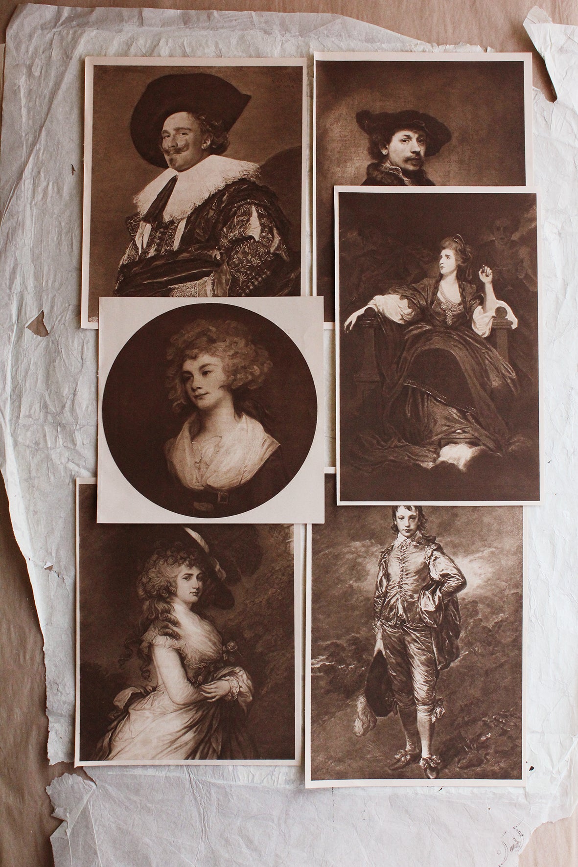 Reclaimed Sepia Edwardian Prints - Collection 7
