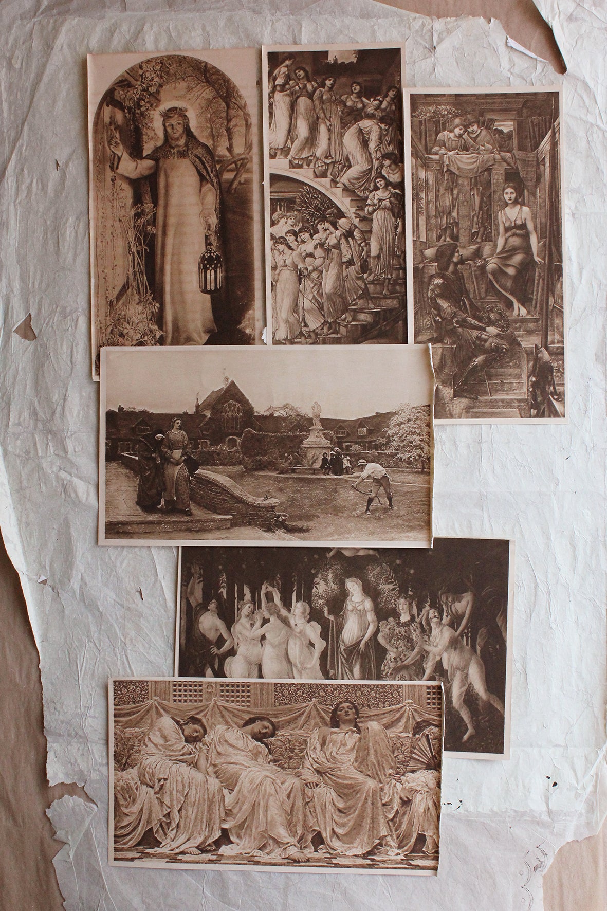 Reclaimed Sepia Edwardian Prints - Collection 8