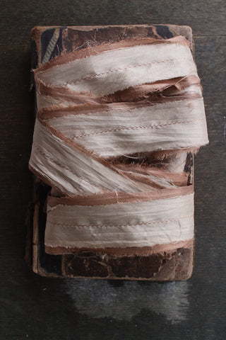 THE RIBBON PATH - Delicate Layered Silk Ribbon - Bleached Copper