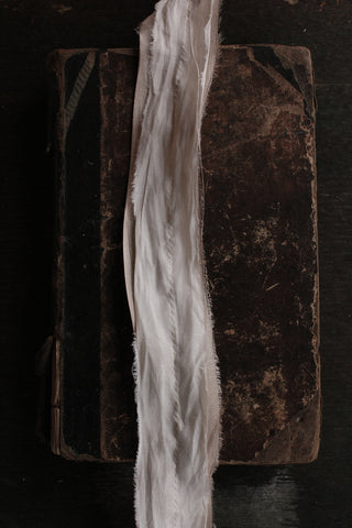 THE RIBBON PATH - Delicate Layered Silk Ribbon - Snowdrop