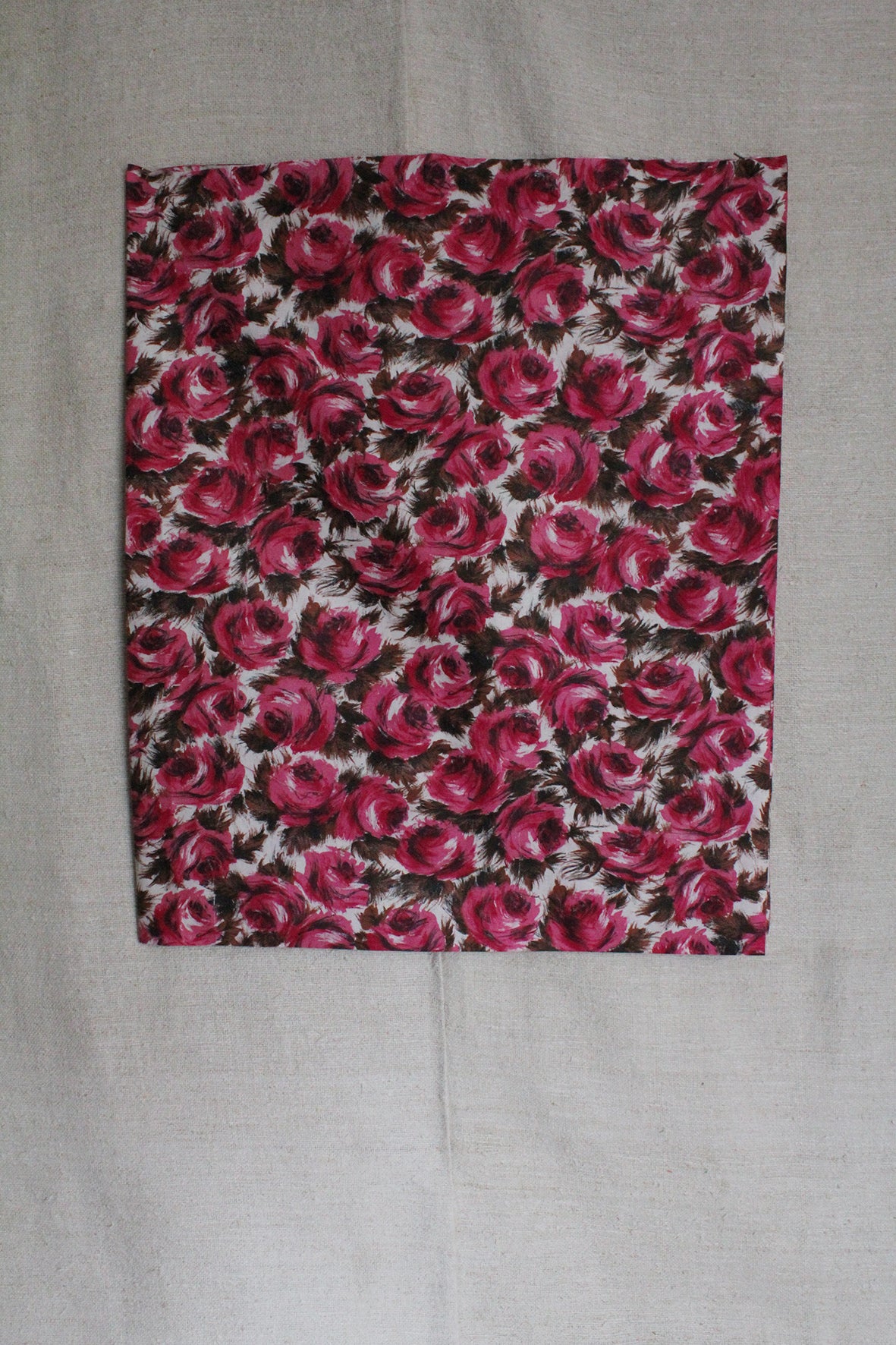 Vintage Cotton Panel - Early Fifties Roses