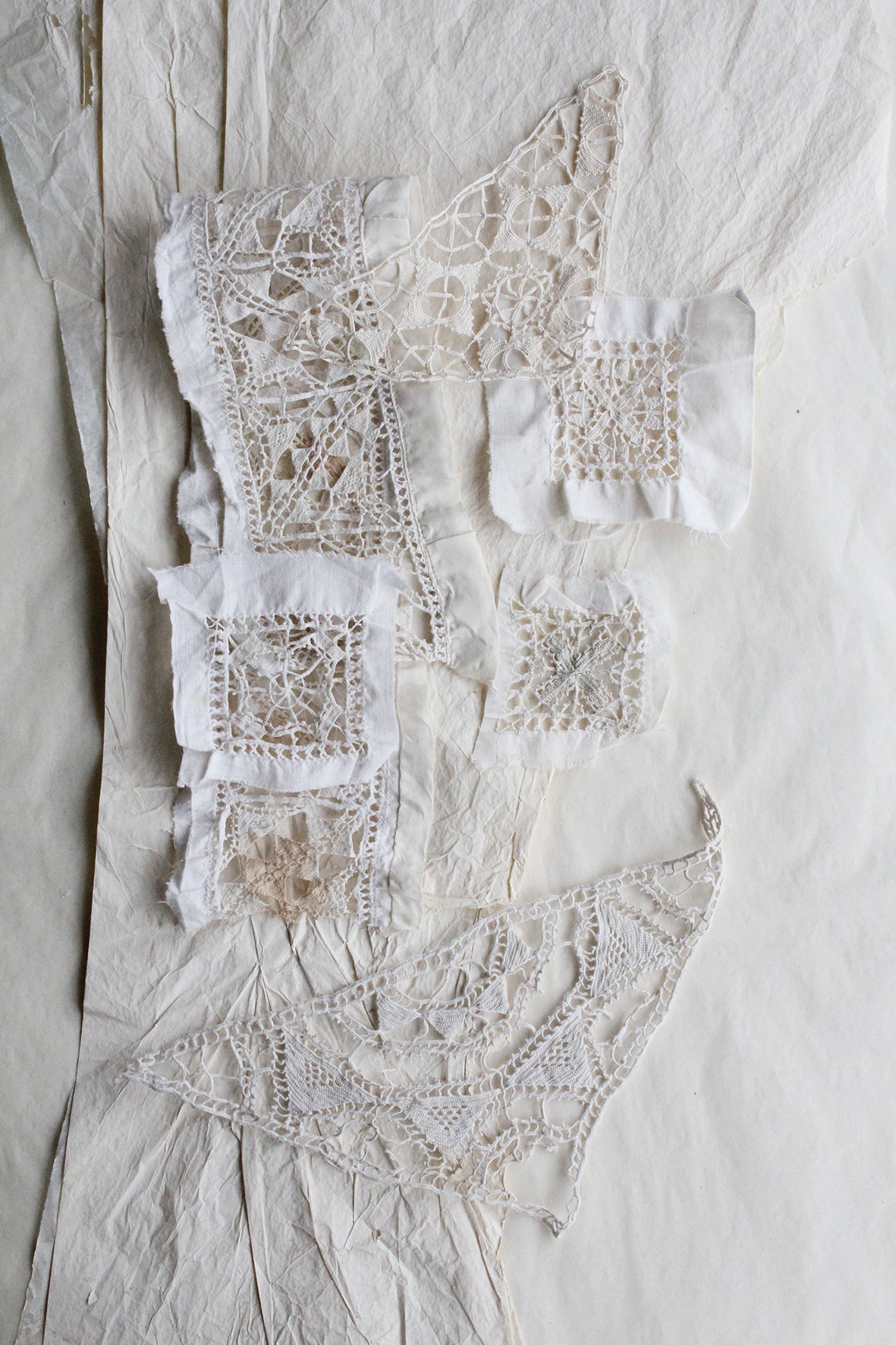 Collection of Reclaimed Ruskin Lace Panels - No.1