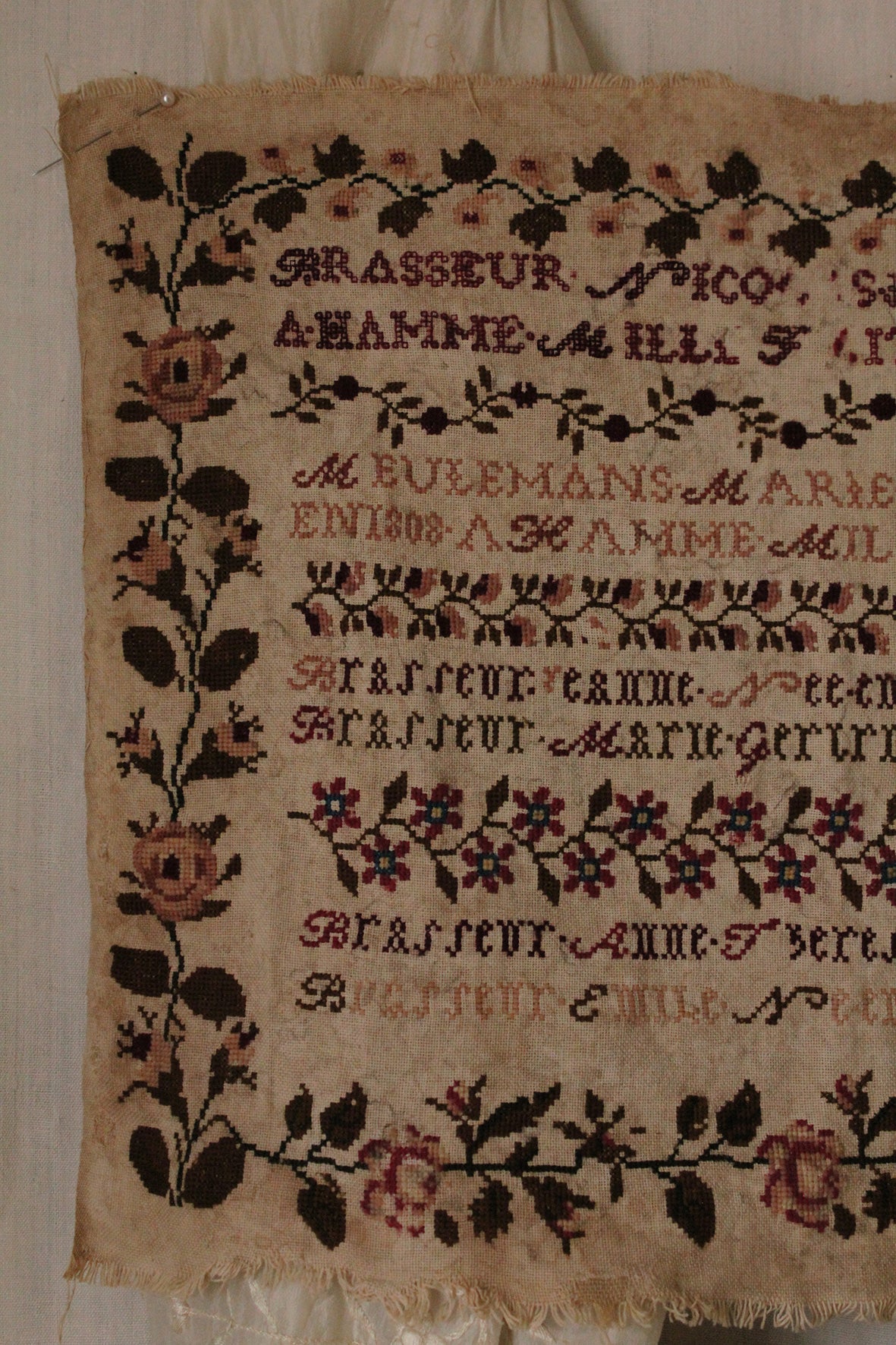 Beautiful Old French Sampler