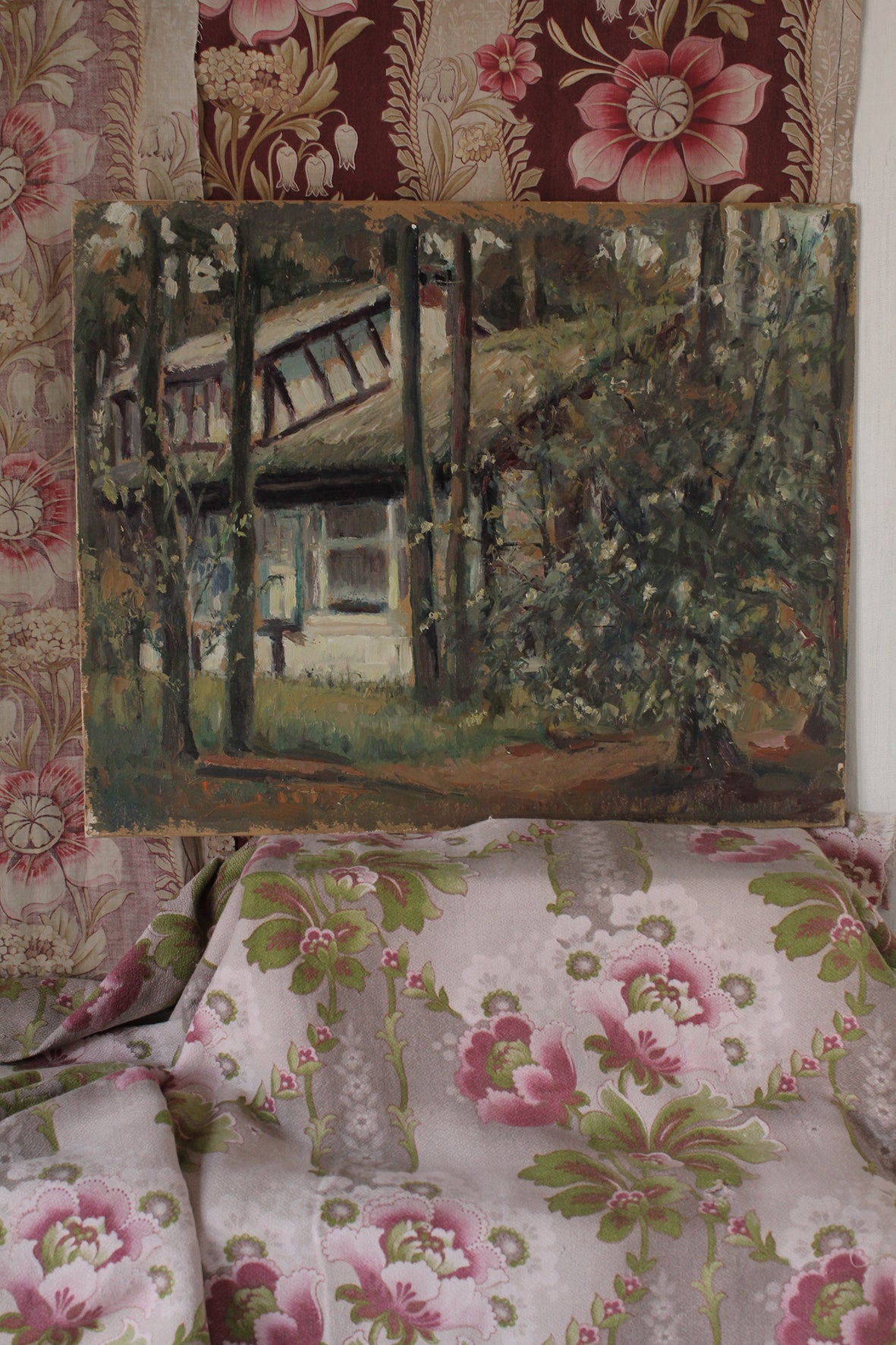 Old Expressional Oil Painting - The Secret House