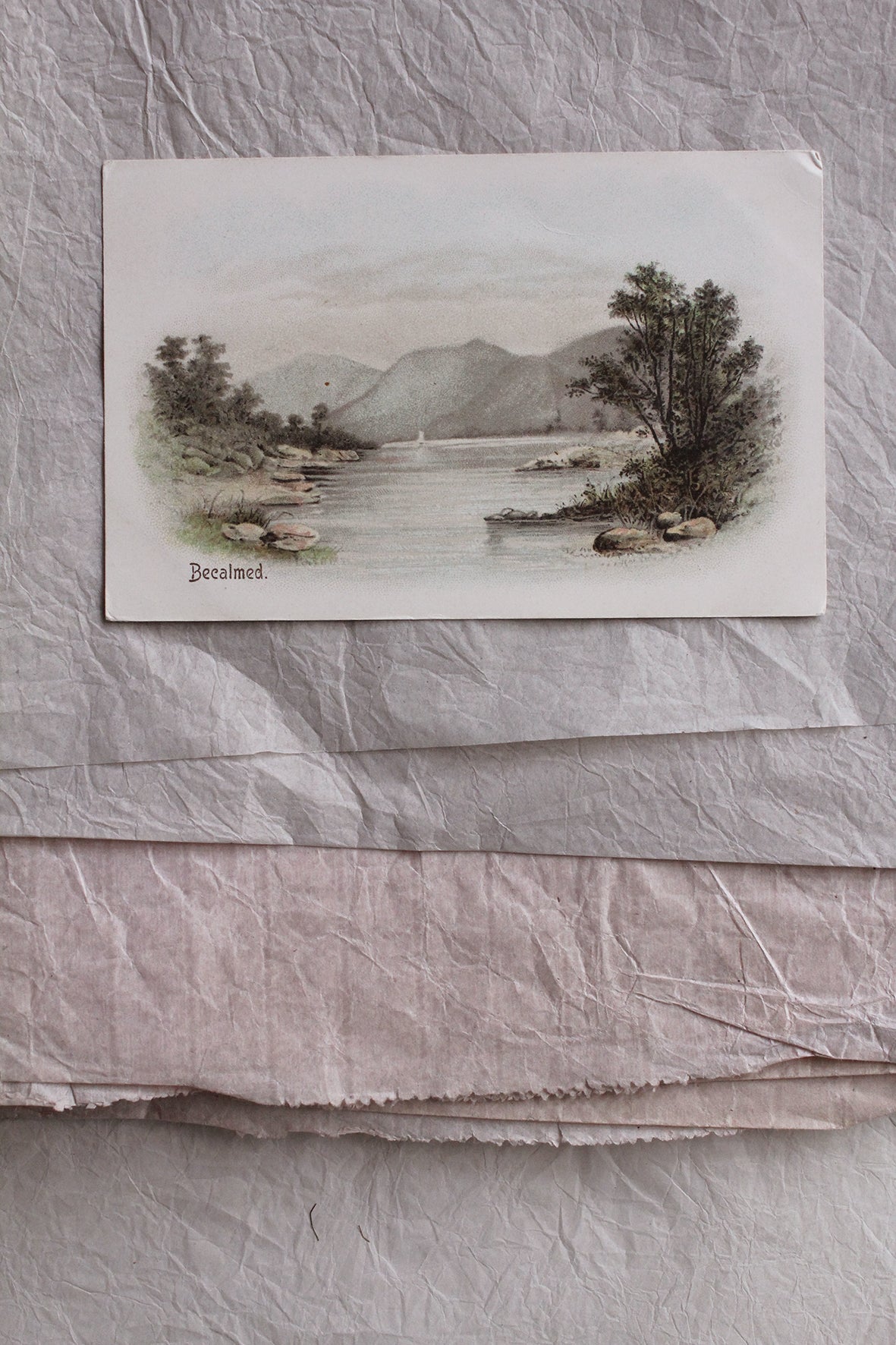 Old Postcard - Becalmed
