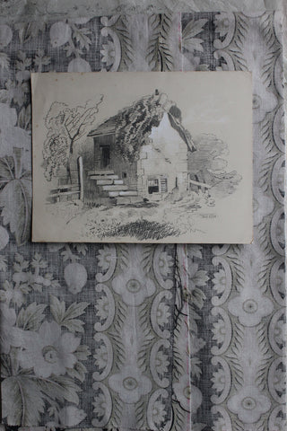 Beautiful Old Pencil Study - An Old Store