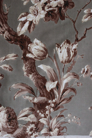 Early Sanderson Studio Printed Cotton - Floral Greys