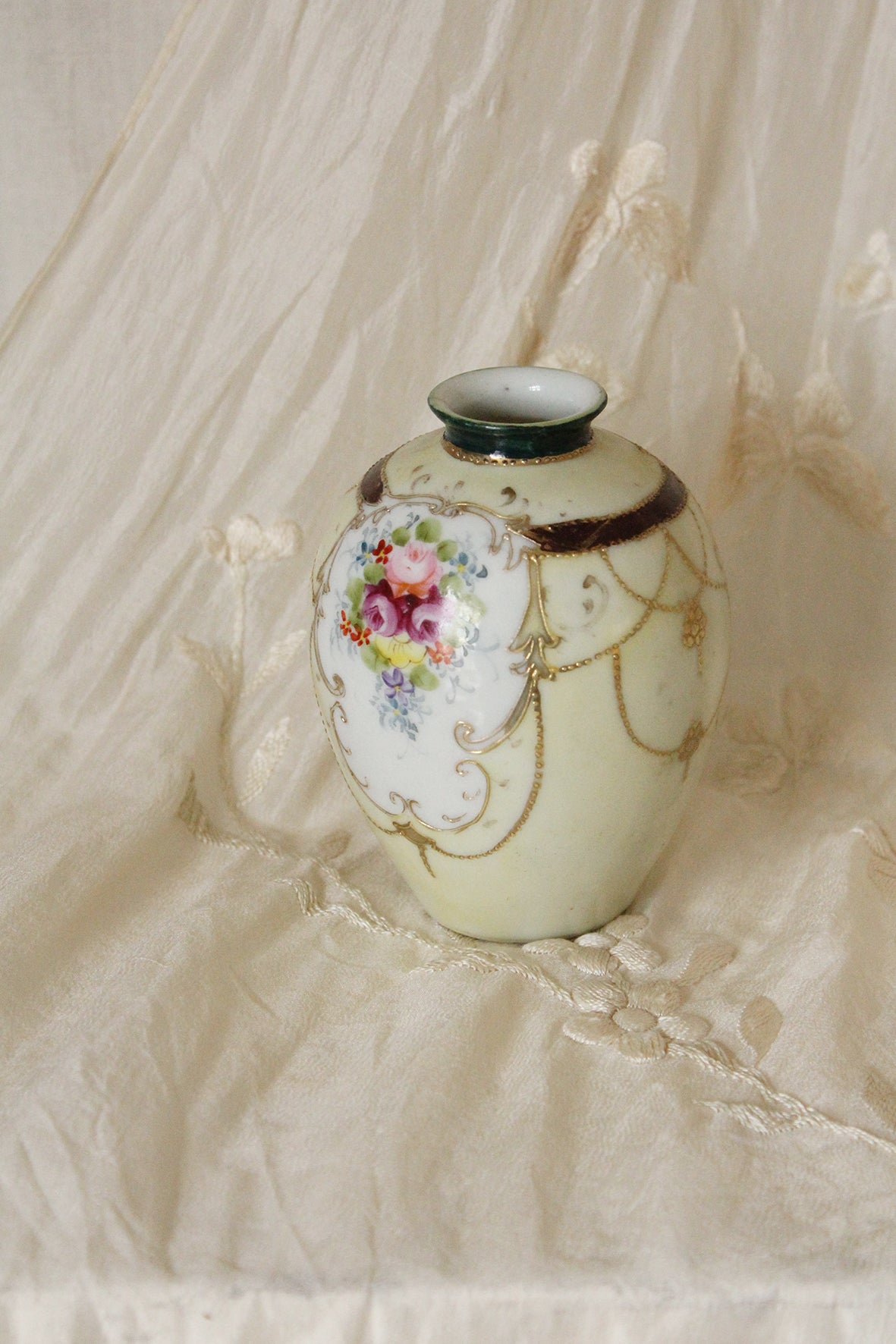 Hand Painted Victorian Posy Vase