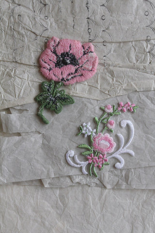 Vintage Floral Embroidered Motifs