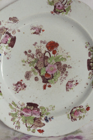 Old Victorian Stoneware Plate