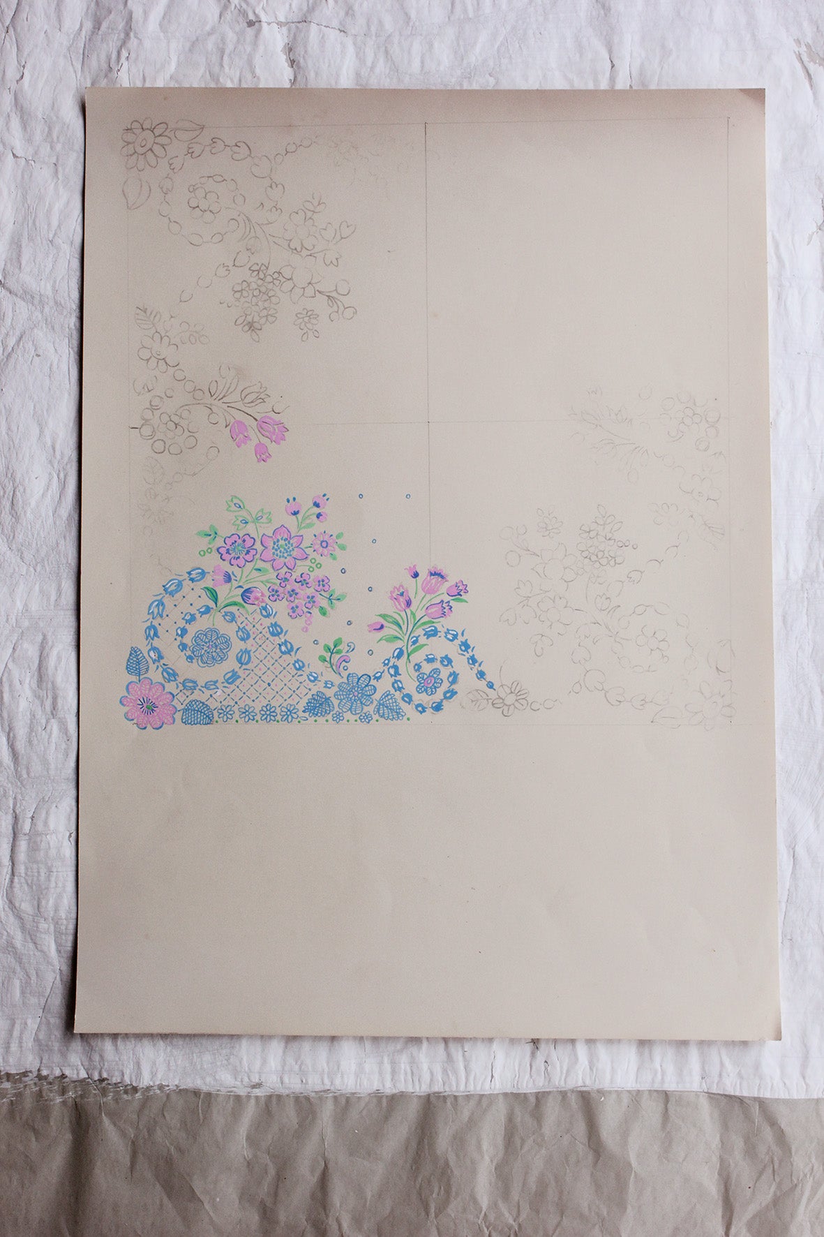 Vintage French Textile Design - Archive 3 No.110
