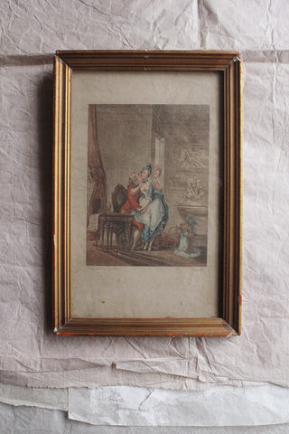 Old Framed French Print - The Ball
