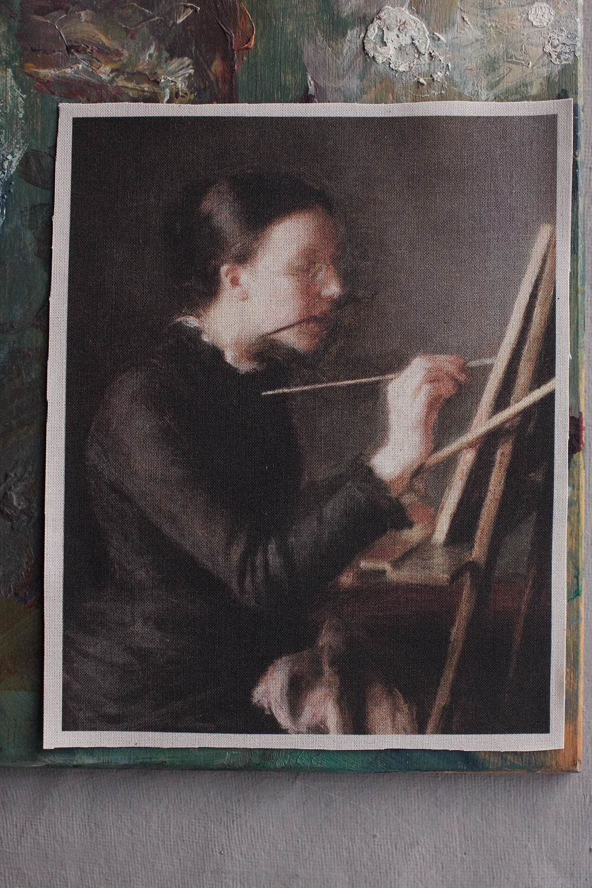 Rustic Calico Panel - The Painter