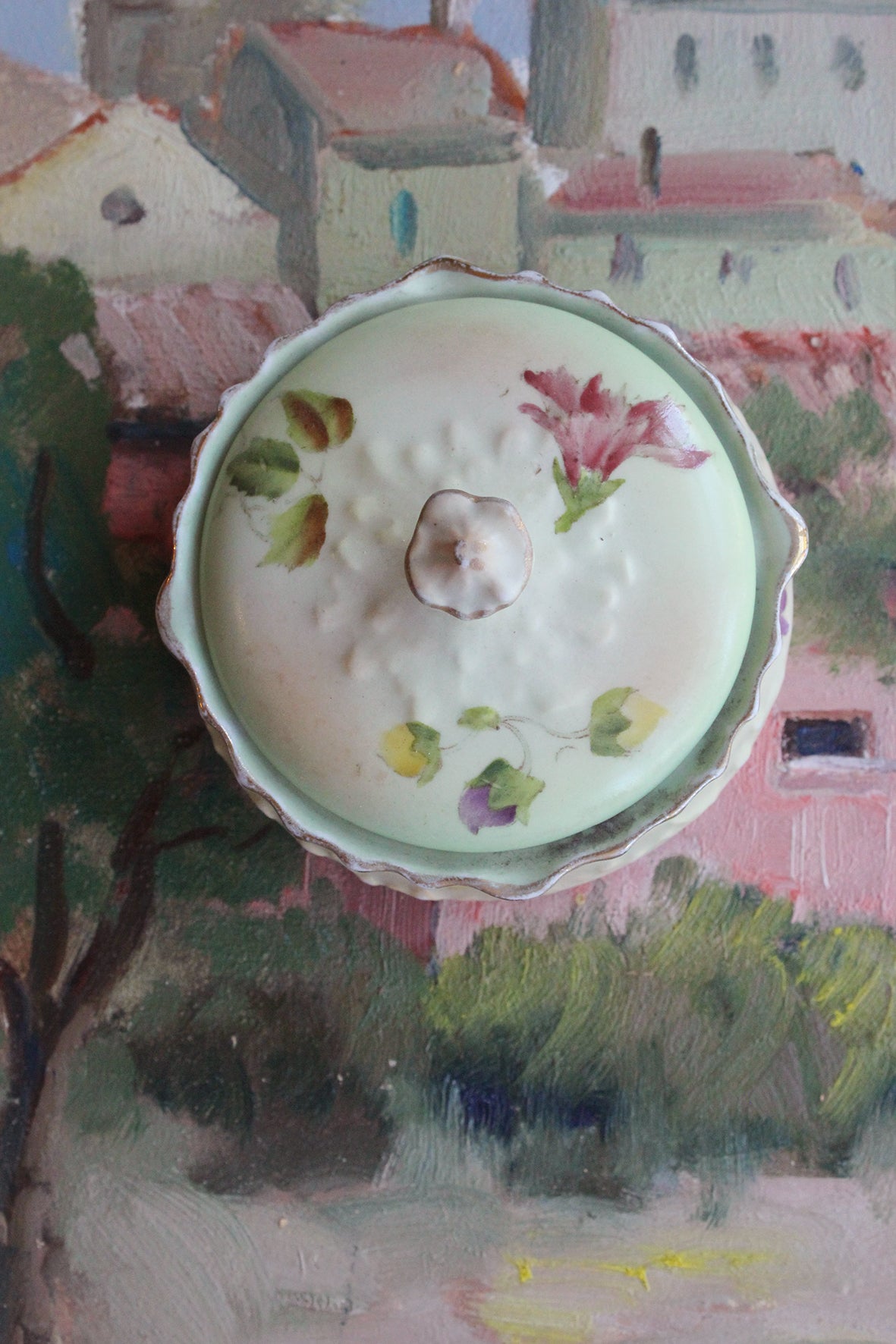 Carlton Ware Floral Trinket Pot