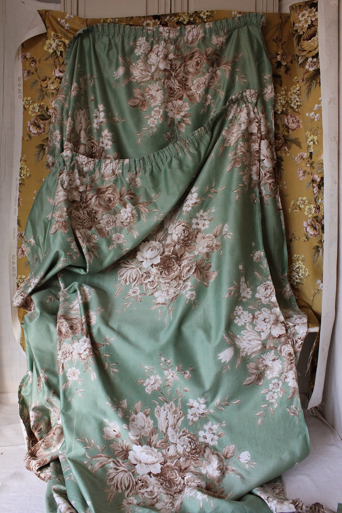 Rare Thirties Early Sanderson Studio Floral Curtains
