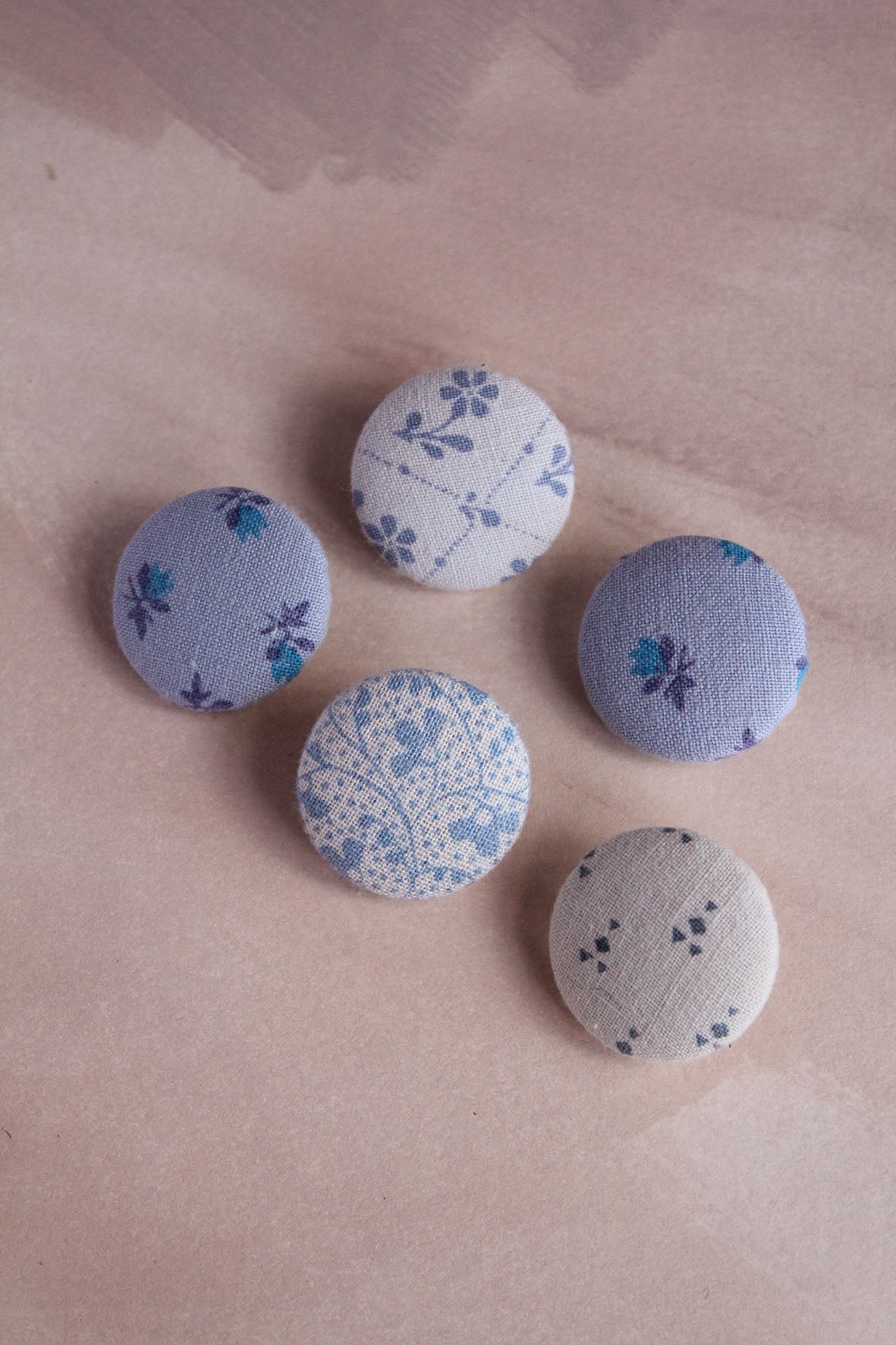 Hand Made Vintage Fabric Buttons - Set 2