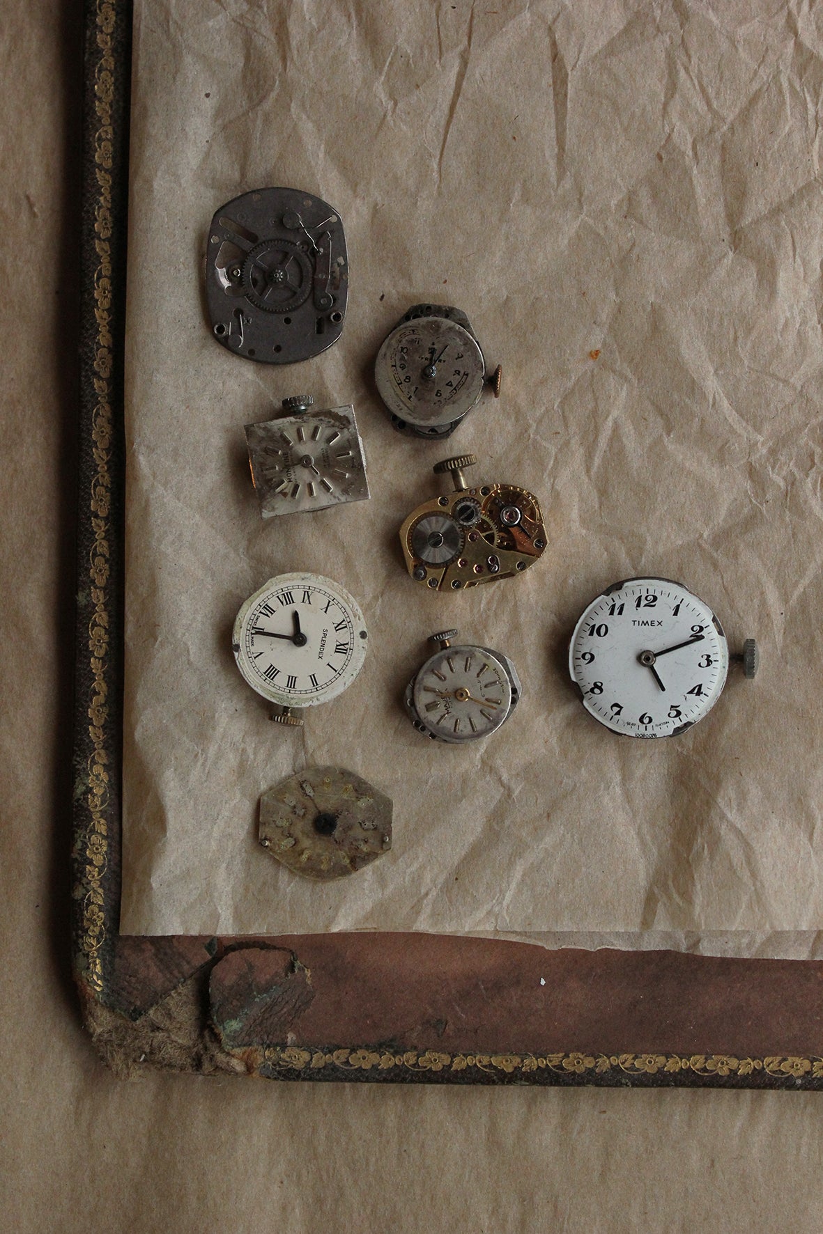 Collection of Vintage Reclaimed Watch Faces & Mechanisms - set 1