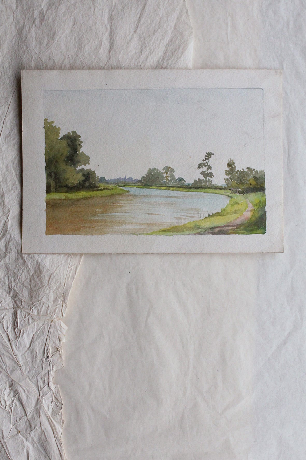 Old Portfolio Watercolour - Rivers Edge