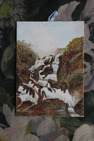 Vintage Watercolour Painting - Lodore Falls, Cumbria