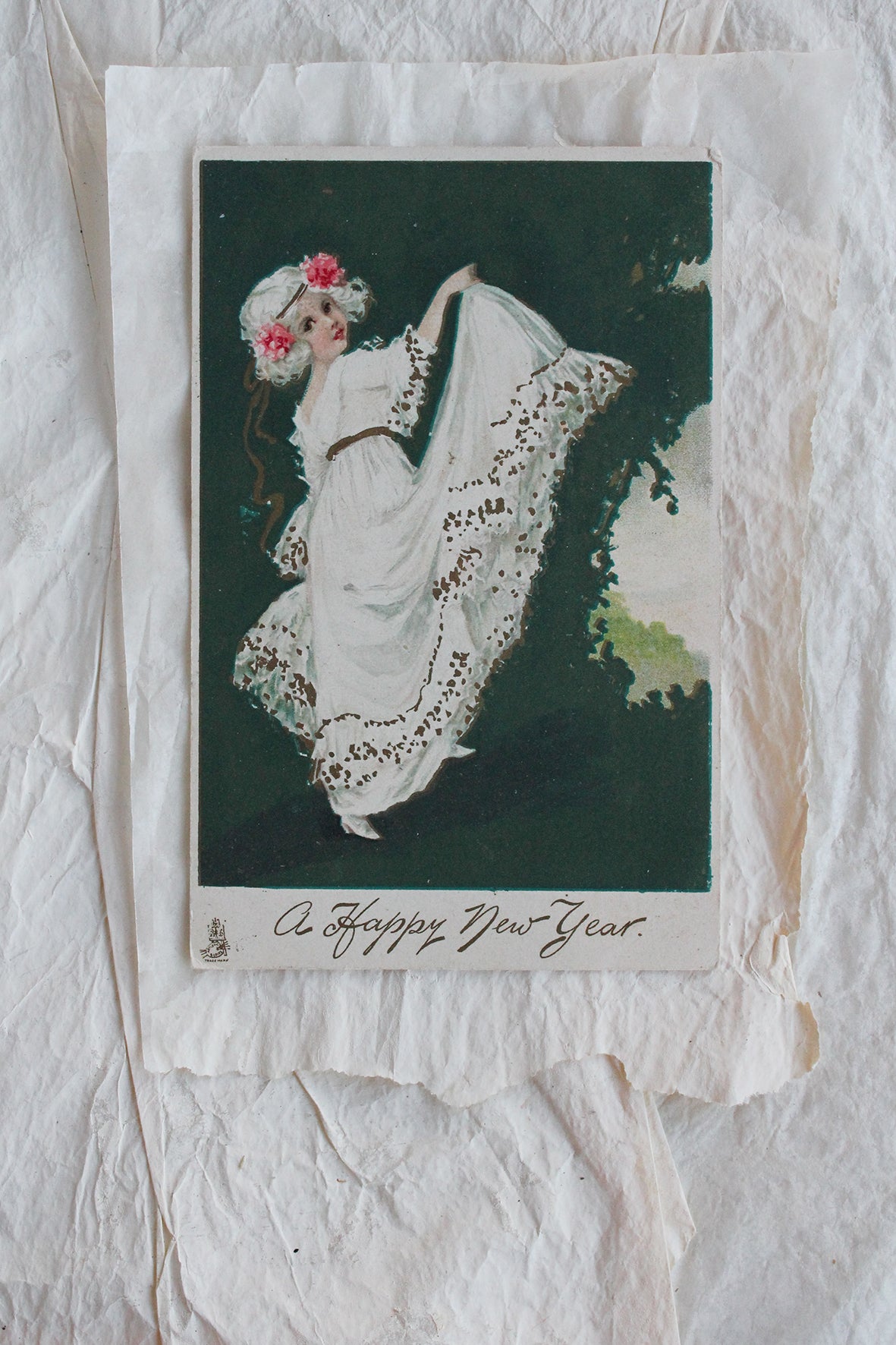 Old Collectable Postcard - Winter Patisserie 4
