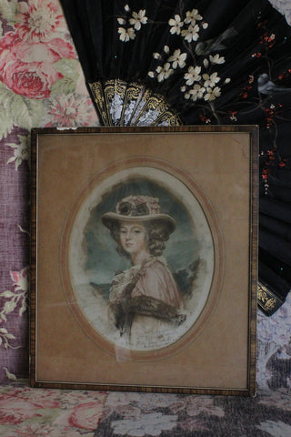 Old Victorian Photograph/Print Reclaimed Album Page  - Roses & Butterfly