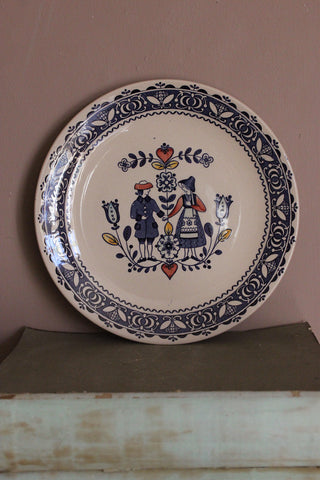 Edwardian Large Serving Plate - Buttercups & Bluebells