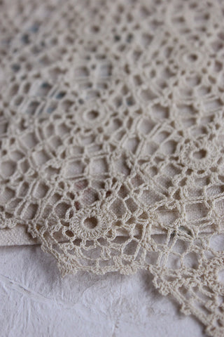Antique White Cutwork Dress Panel/Collar