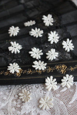 Reclaimed Victorian Hand Stitched Beaded Black Floral Motif