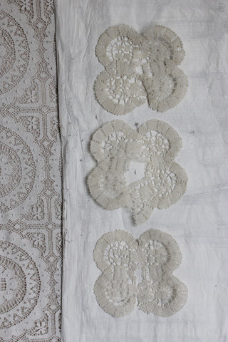 Old Embroidered Dress Lace Panel - Fashion Sample with Original Label