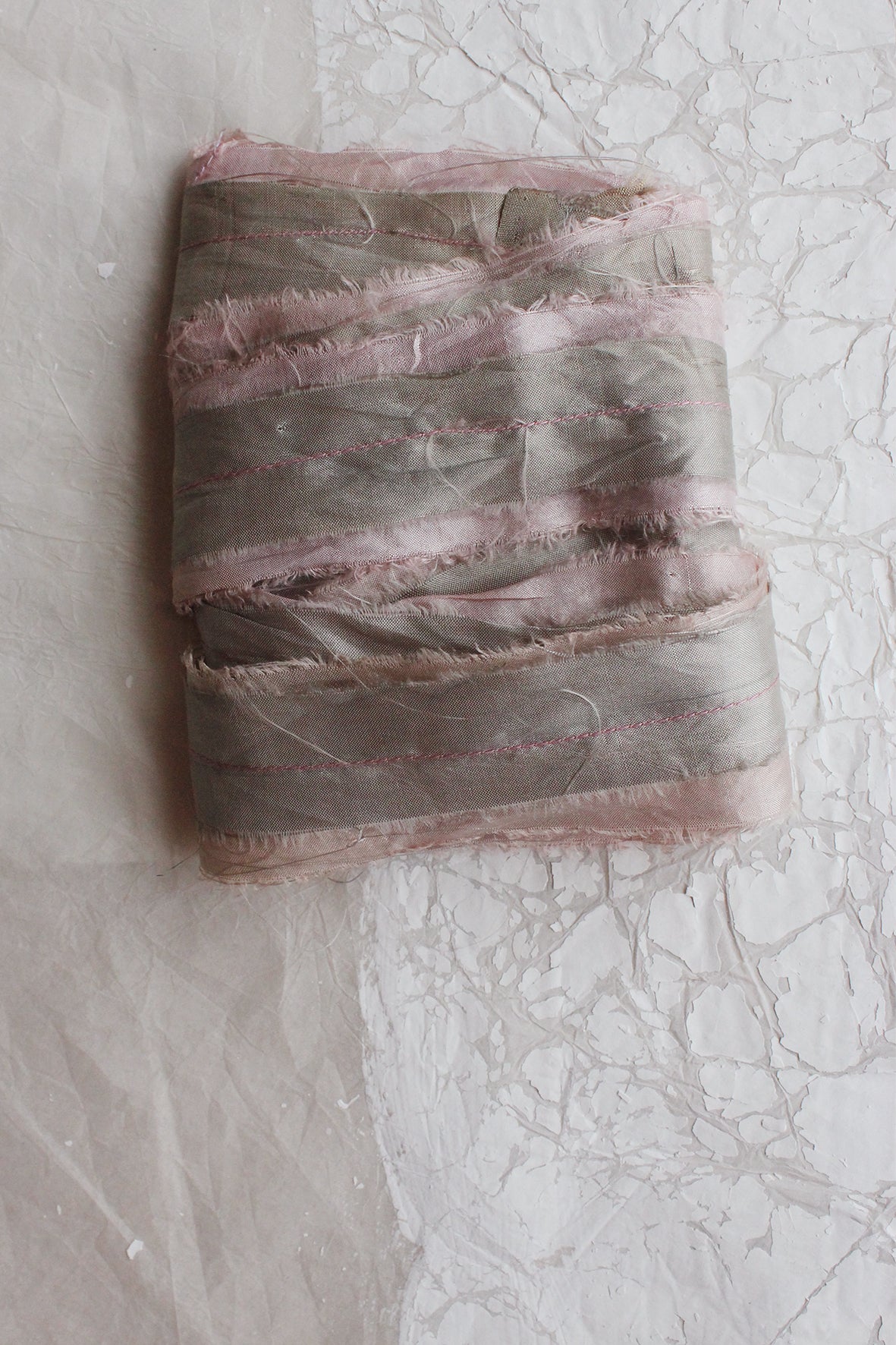 THE RIBBON PATH - Delicate Layered Silk Ribbon - Faded Botanical