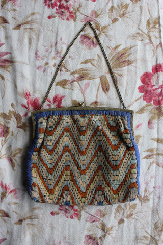 Old Flame Stitch Embroidered Handbag