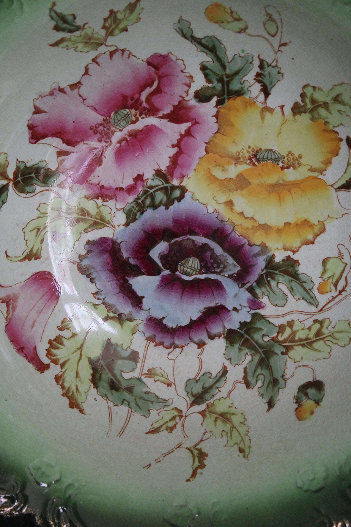 A Beautiful Perfectly Imperfect Floral Semi Porcelain Large Serving Bowl
