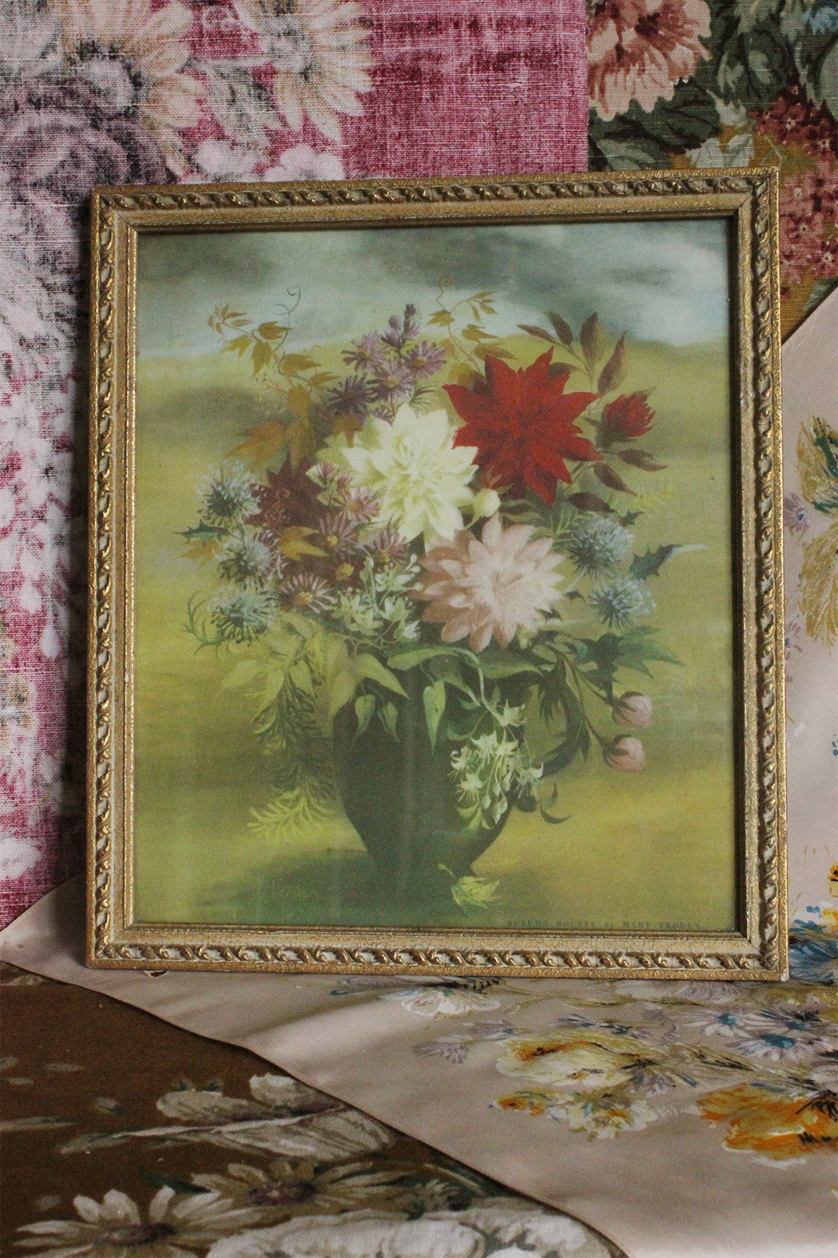 Rare Old Framed Print -