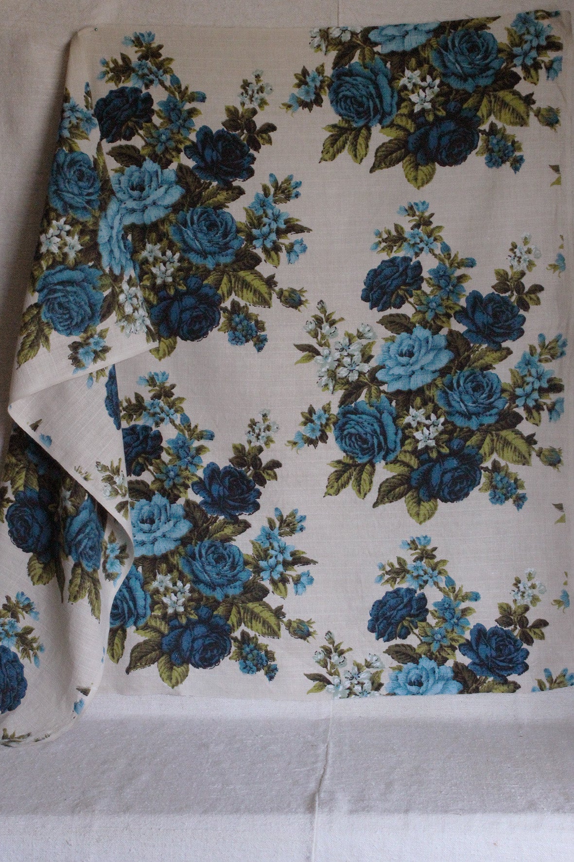 Beautiful Old Large French Barkcloth Panel
