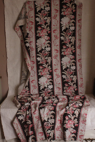 Very Long Old French Printed Cotton Archive Panel (fifteen)