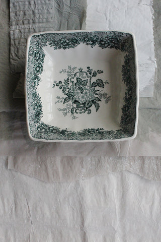 Rather Lovely Antique Hand Painted Floral Cheese Dish