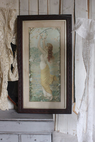 Beautiful old Print - "Bride in Rouge"