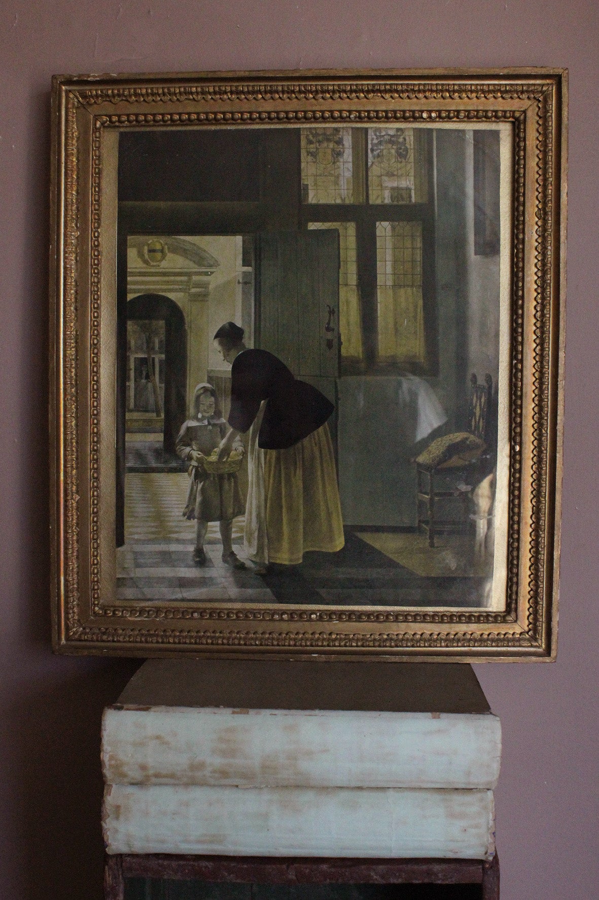 Old Dutch Print - Boy Bringing Pomegranates - Pieter De Hooch