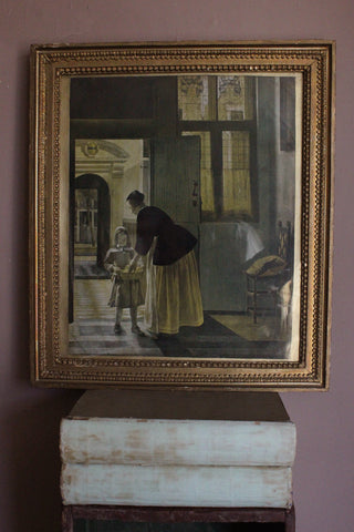 Pair of Very Old Oil Paintings on Canvas